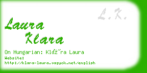 laura klara business card